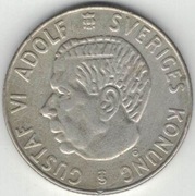 Szwecja 1 krona korona 1956 - 25 mm - srebro Ag