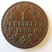 1 krajcar 1862  Księstwo Nassau