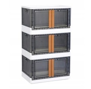 Pojemniki do przechowywania, duże, zestaw 3 sztuk, organizery 72 litry