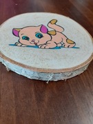 .Plaster drewna dekoracyjny, obrazek.  Kotek. 