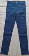Diverse Spodnie damskie Granatowe typu slim, z wysokim stanem rozmiar 36