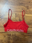 Biustonosz sportowy czerwony sport bra crop top stanik Calvin Klein S 36