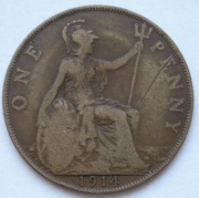 Wielka Brytania 1 penny 1914 - Jerzy V