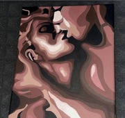 Własnoręcznie malowany obraz ,,just friends” 