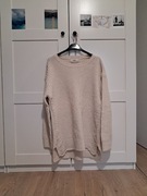 Dłuższy sweter z ozdobnymi przetarciami, Papaya