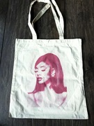 Torba tote bag Ariana grande pink beige bawełna 
