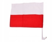 Auto FLAGA POLSKI samochodowa + uchwyt 45 x 30 cm 