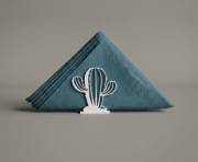 Serwetnik KAKTUS – Nowoczesny Design 3D – Biały