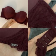 Bordowy biustonosz firmy Hunkemöller