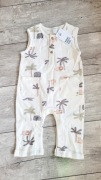 H&M letni kombinezon palmy bawełniany 74cm
