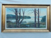 Stary obraz na płótnie sygnowany 