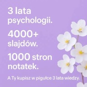 NOTATKI PSYCHOLOGIA PAKIET - 3 lata, 25 przedmiotów, 1000 stron!