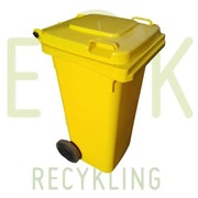 POJEMNIK NA ŚMIECI ODPADY POJEMNIKI 120L ŻÓŁTY