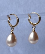 Kolczyki Krople perłowe złote 