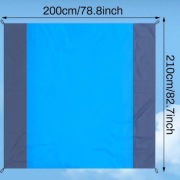 Duży ręcznik plażowy / mata plażowa 200x210 cm niebieski wodoodporny