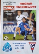 Program Ruch Chorzów - Górnik Zabrze  28.02.2009 