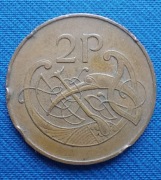 Moneta Irlandia 2 pensy 1971