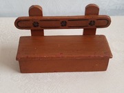 Drewniana miniaturka - Stara ławka w skali 1:12 - Dollhouse