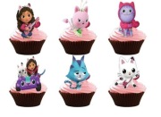 toppery na tort babeczki muffinki Koci Domek Gabi Syrenkotka urodziny