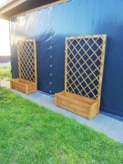 Donica drewniana z pergolą Kwietnik