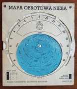 Mapa obrotowa nieba Vintge oryginalna z 1971