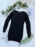 Dłuższy sweter tunika z wełną merino i kaszmirem 75% merino wool