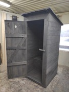 Toaleta drewniana ubikacja WC kibel szalet wychodek drewniany