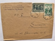 Koperta 1949  apteka lwowska Golczewo Kamień Pom