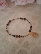 Bransoletka handmade z naturalnych kamieni hematyt piasek pustyni szmaragd