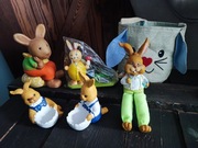 Zestaw bibelotów królik zając