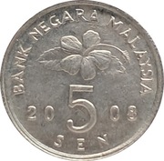 Malezja 5 sen 2008, KM#50