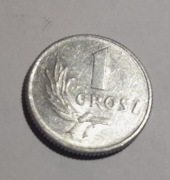 1 gr  z 1949 z czasów PRL bez znaku mennicy