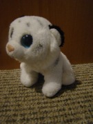 3 pluszaki: słonik, sowa, biały tygrys, błyszczące oczy