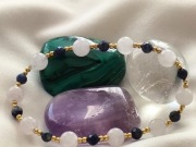 Bransoletka z Kwarcu Różowego i Lapis Lazuli