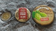 2 przypinki z logo Tyskie