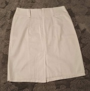 Spódnica mini, bawełna, biala