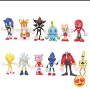 SONIC THE HEDGEHOG FIGURKI ZABAWKI ZESTAW 12 SZTUK