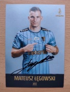 Autograf oficjalna karta Pogoń Szczecin 2022/23 Mateusz Łęgowski