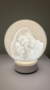 Personalizowana lampka nocna KULA 3D !! Super prezent na walentynki
