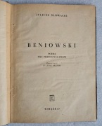 Beniowski Juliusz Słowacki Poema Pięć Pierwszych Pieśni