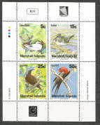 Wyspy Marshalla 1990 arkusik Mi 284-287 ptaki**czyste