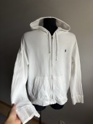 Ralph Lauren bluza biała z kapturem męska rozpinana XL