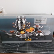 Oryginalny nieotwierany zestaw garnków Philipiak Milano 15 elementów 