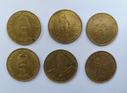 żeton (token) SHELL Montgolfier Leonov&Belyaev Piccard Armstrong zestaw 