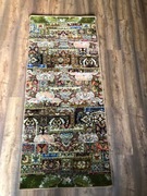 Unikatowy, wiszący gobelin lata 70 XXw. PRL Vintage