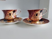 Zestaw porcelany Klimt Pocałunek Vintage