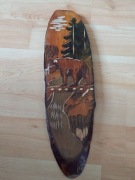 Obraz na drewnie vintage PRL 