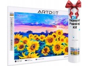 Artdot Zestaw Do Malowania Diamentami z Motywem Słoneczników 35x50 cm