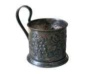 Podstakannik radziecki koszyk na cienkościenną szklankę do herbaty