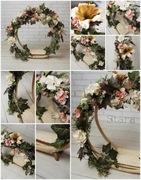 Koło kwiatowe dla noworodków fotgrafia girlanda